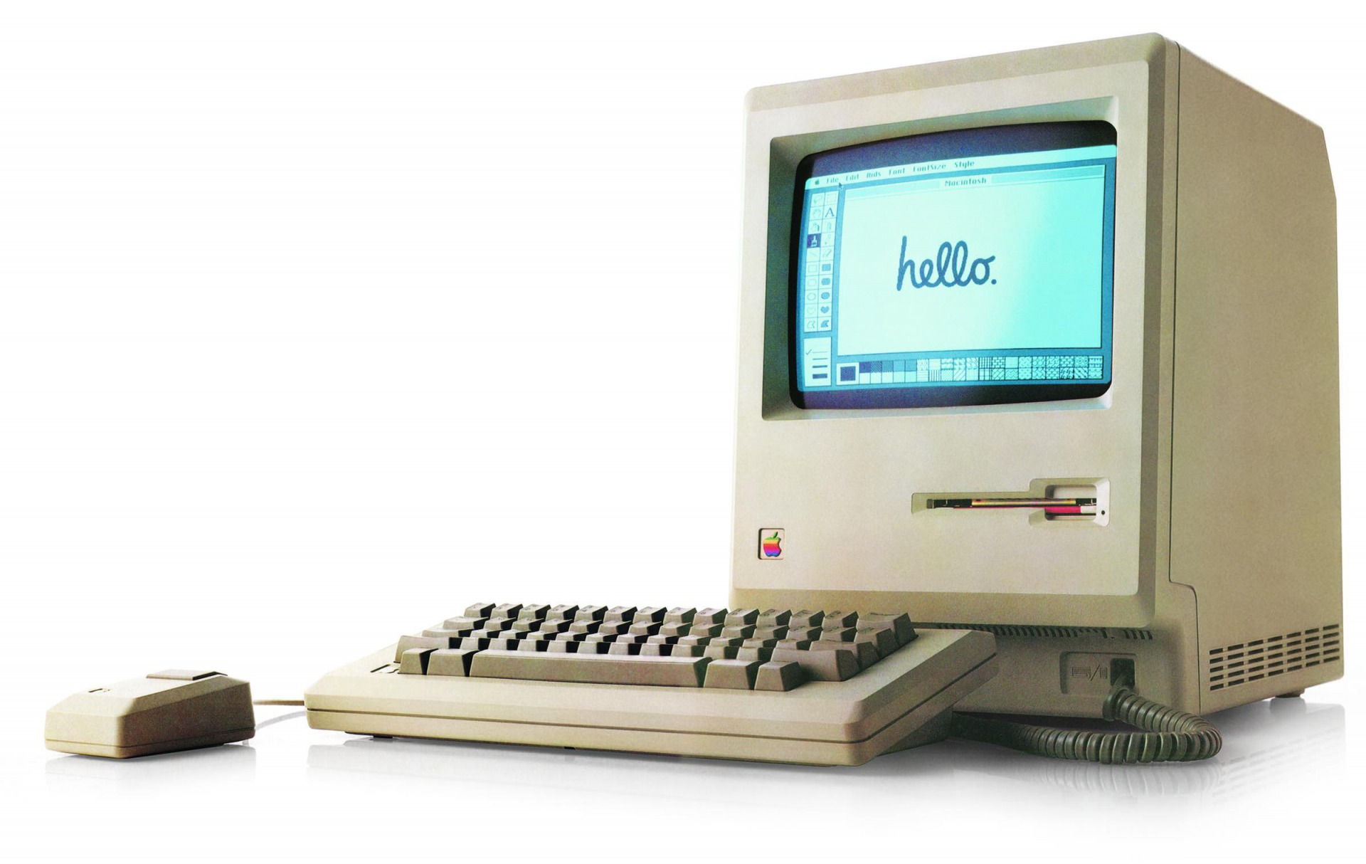 24 Ocak 1984: İlk Apple Macintosh 128K bilgisayar.